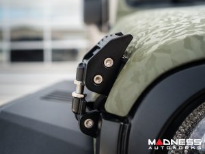 Jeep Gladiator JT Hood Catch Kit - Black Aluminum